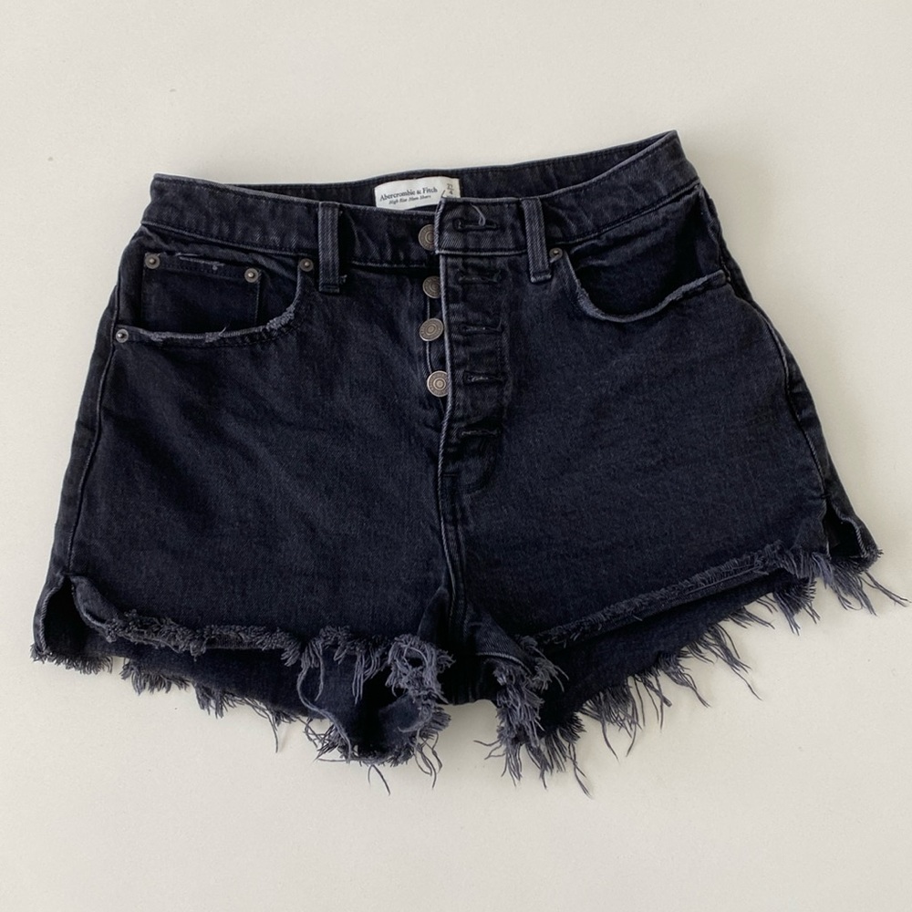 Black Denim Curve Love Shorts